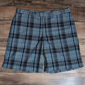 Patagonia Seersucker Blue Plaid Thrift Shorts Size 38 x 10"